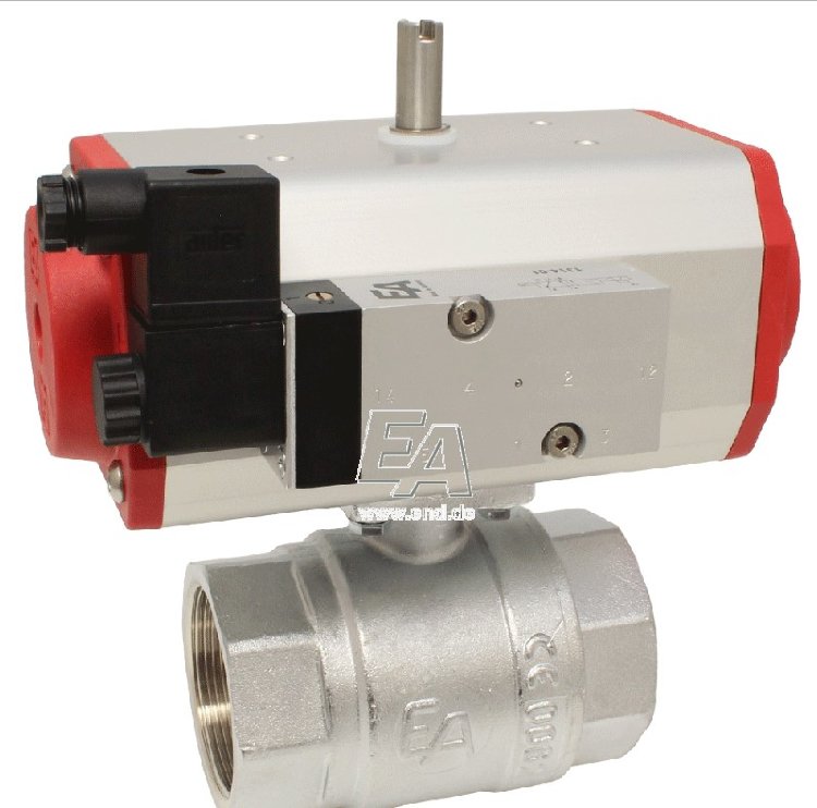 Кран шаровый KA 2", с приводом ED55 латунь/PTFE-FKM, двойного действия KA28-ED55/AM230AC