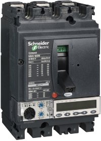 Выключатель автоматический 100А 25кА NSX100B MICROLOGIC5.2A 3П3Т электронный расцепитель (LV429870)
