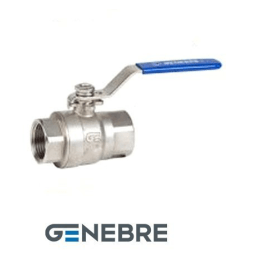 Кран шаровой полнопроходной GENEBRE 2014 05 DN020 PN63, AISI316 / AISI316 / PTFE + 15% GF, ВР/ВР, рукоятка-рычаг, резьба BSPT
